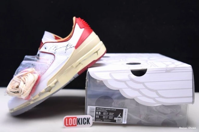 Bmlin Low Jordan Red Retro 2 SP DJ4375-106 Off-White White 0728